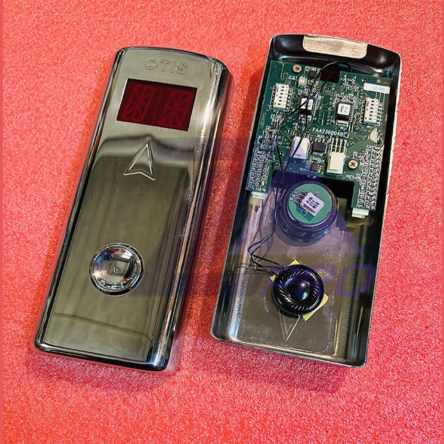 Вызывной пост однокнопочный полированный с индикацией (плата HPI15 FAA23600AB1) Otis