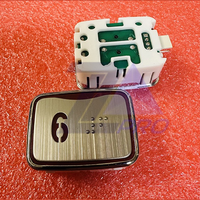 Модуль кнопочный красная подсветка код брайля AK-25B "6" AEN04C049*A Sigma