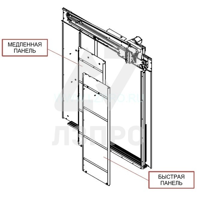 Комплект створок дверей кабины TLD PRIMA-S LH OP-700 mm Otis