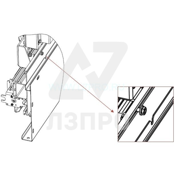 Кронштейн фасада верхний привода ДК PAX Otis