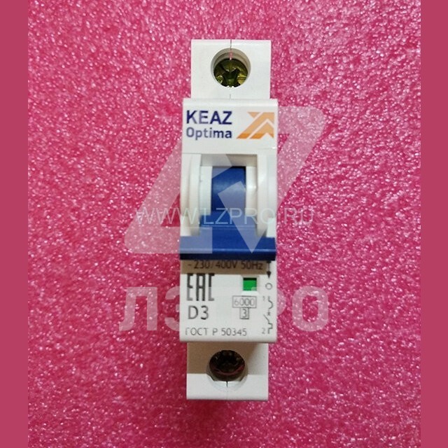 Выключатель автоматический OptiDin BM63-1D3-УХЛ3 (BM63) ГОСТ Р 50345 KEAZ Optima