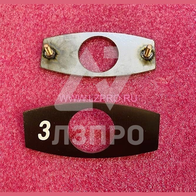 Чиклет "3" левый (без Брайля, шлифов.нежрж. сталь) FAA396AP8