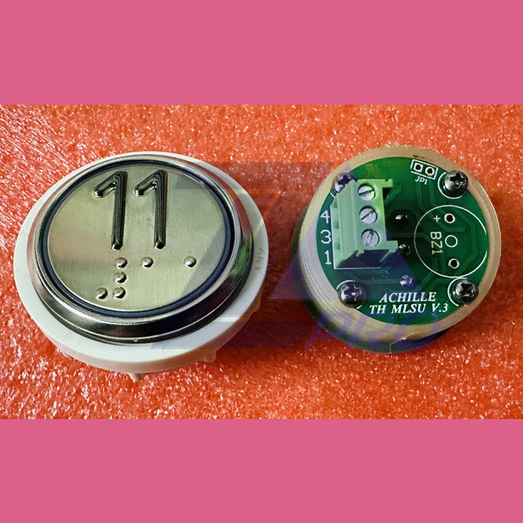 Кнопочный модуль 11 с кодом Брайля, красная подсветка, MLSU, Achille light VEGA