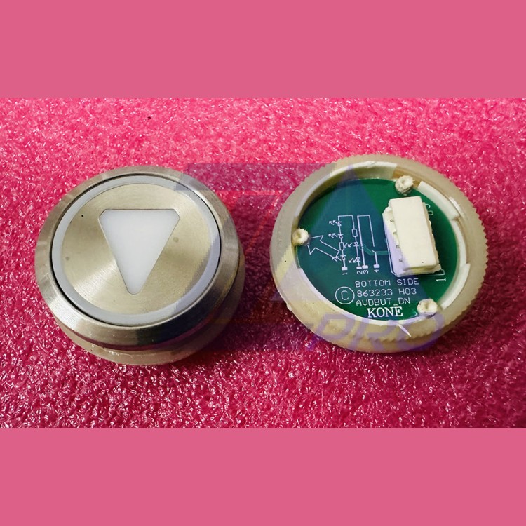 Кнопочный модуль KDS "стрелка вниз" круглая, AVDBUT_DN, красная подсветка, KM863233H03 KM863050G005H092 Kone