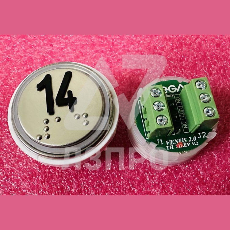 Модуль кнопочный 14 с кодом брайля разъем TH MLEP V.2 Venus Vega