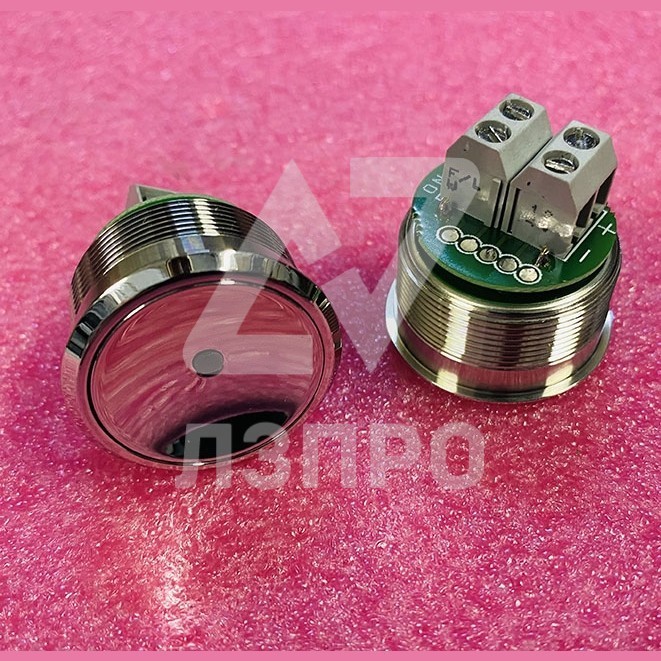 Кнопка антивандальная (подсветка зеленая; полиров. нерж.) FAA25090L12 Otis