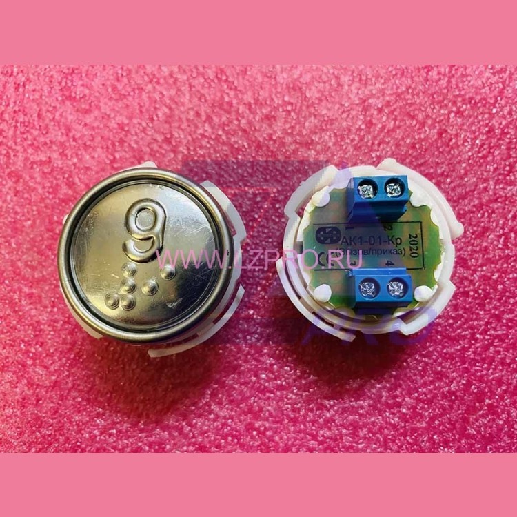 Кнопка (арматура коммутационная) с шрифтом Брайля "9" АК1-01Кр-08 МЛЗ