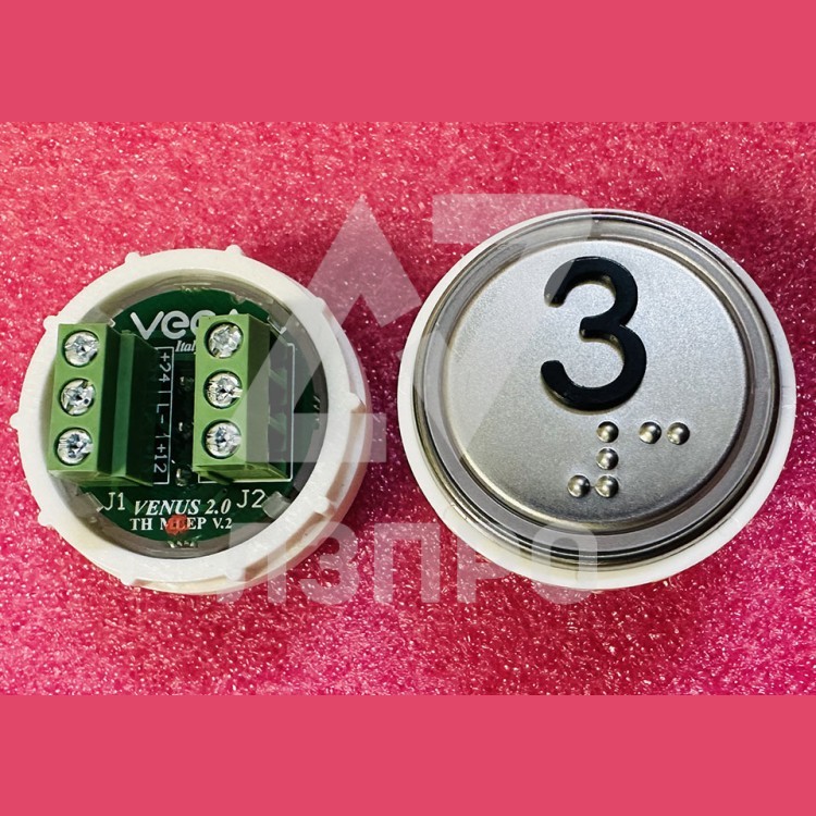 Модуль кнопочный 3 с кодом брайля разъем TH MLEP V.2 Venus Vega