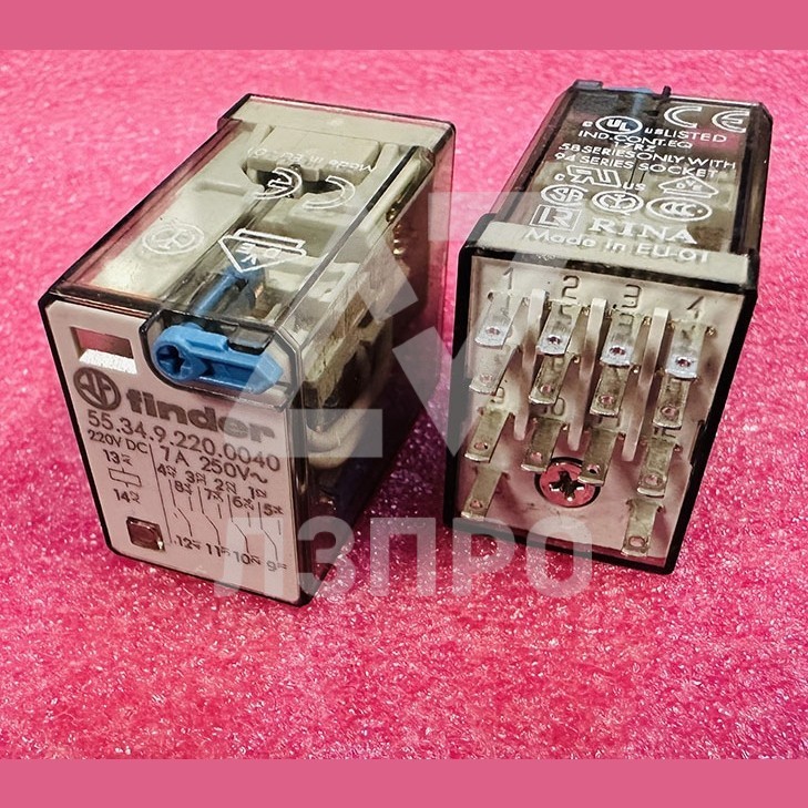 Реле промежуточное 220VDC 7A 55.34.9.220.0040 Finder