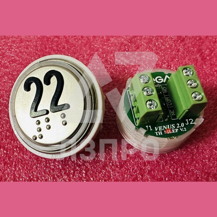 Модуль кнопочный 22 с кодом брайля разъем TH MLEP V.2 Venus Vega