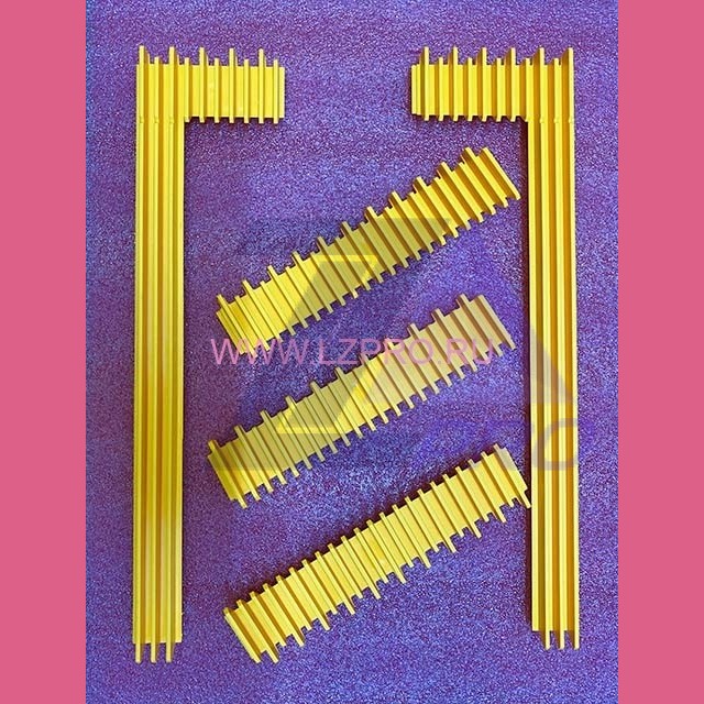 Комплект желтых пластиковых демаркационных линий ступени эскалатора 800 мм BLT