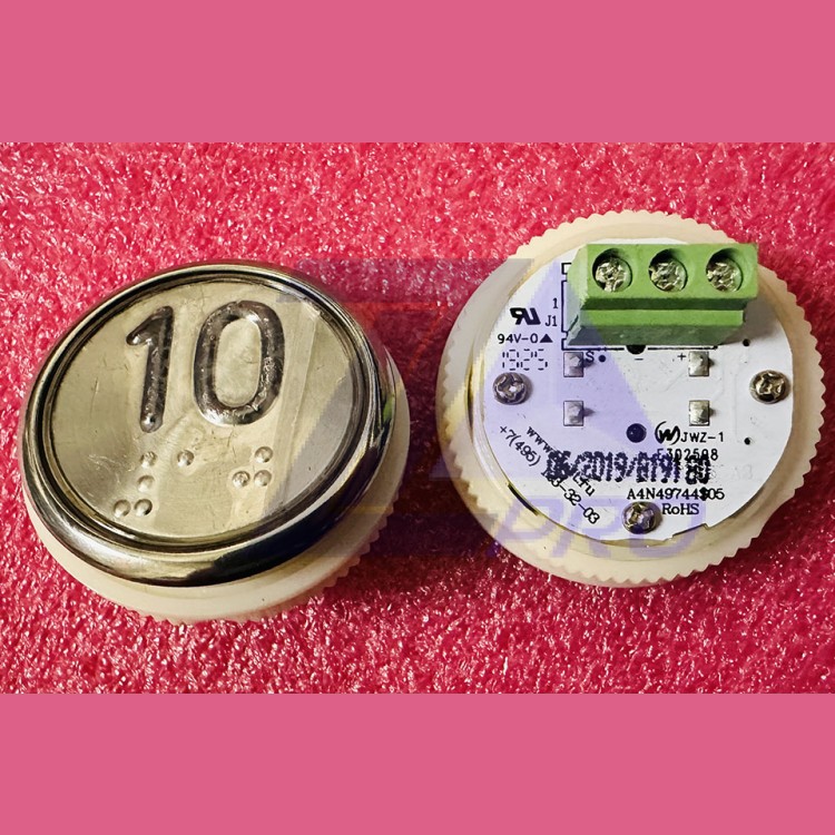 Модуль кнопочный A4N49744$05 красная подсветка Брайль "10" BBP-R331-CMPLT-D-R-10 (EA2406S-D-R-10) ЩЛЗ