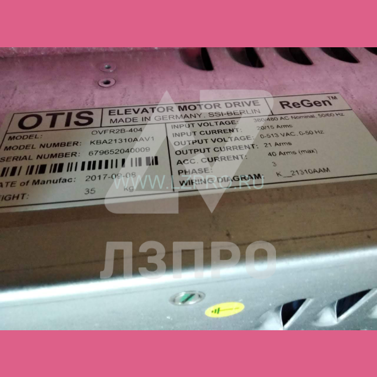 Частотный преобразователь OVFR02B-404 KBA21310AAV10 OTIS