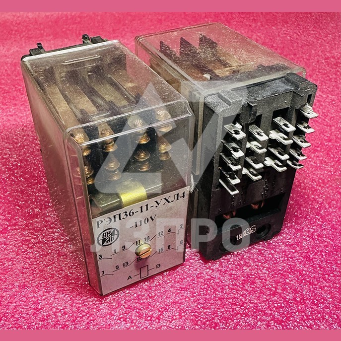 Реле промежуточное РЭП36-11-УХЛ4-110V 4з+4р (под пайку)