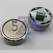 Модуль кнопочный красная подсветка "5" К1-05-К (аналог Achille Vega)