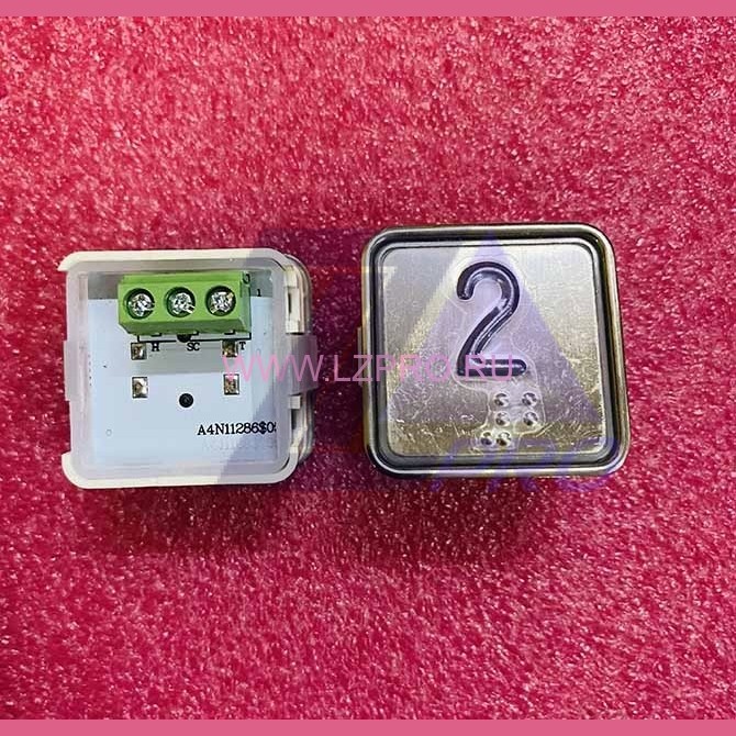 Кнопочный модуль "2" красная подсветка с шрифтом Брайля A4N11286$05 BBP-S303-VMPLM-D-R-02 (KA302W-D-R-02) ЩЛЗ