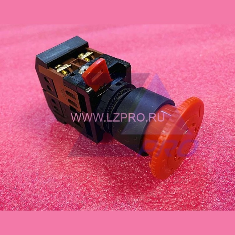 Кнопка AE-22 “Грибок” с фиксацией красный d22мм 230В 1з+1р TDM SQ0704-0018