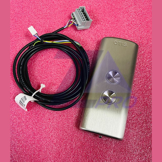 Вызывной пост двухкнопочный (шлифованная объемная панель, синяя индикация, с платой HBB) FAA23500AV Otis