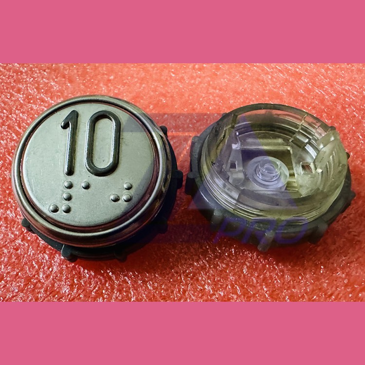 Модуль кнопочный круглый 10 с гайкой без платы ВКЛ13А-7П (7-4П)