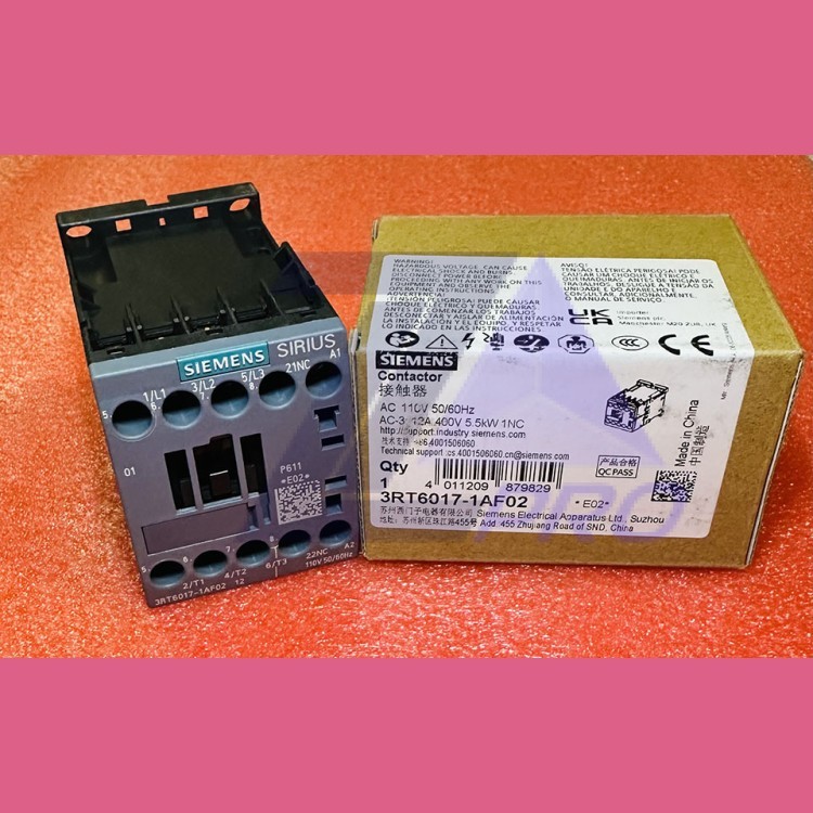 Контактор 110VAC 5,5kW 12A 1NC 3RT6017-1AF02 Siemens