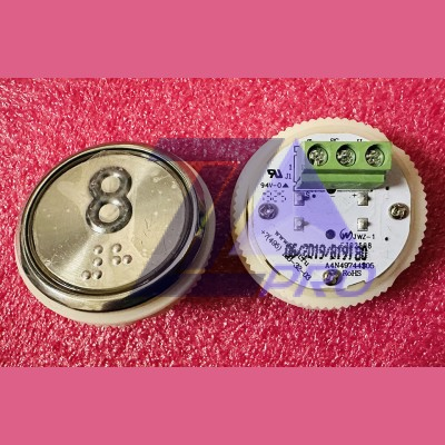 Модуль кнопочный A4N49744$05 белая подсветка Брайль "8" BBP-R331-CMPLT-D-W-08 (EA2406S-D-W-08) ЩЛЗ