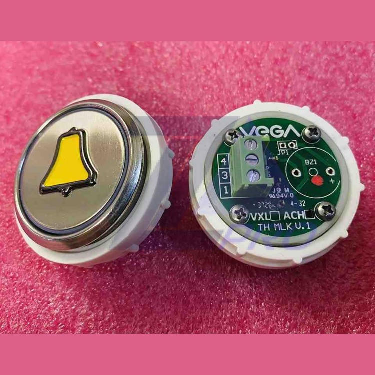 Кнопка антивандальная КОЛОКОЛЬЧИК красная подсветка, MLSU, Achille light VEGA