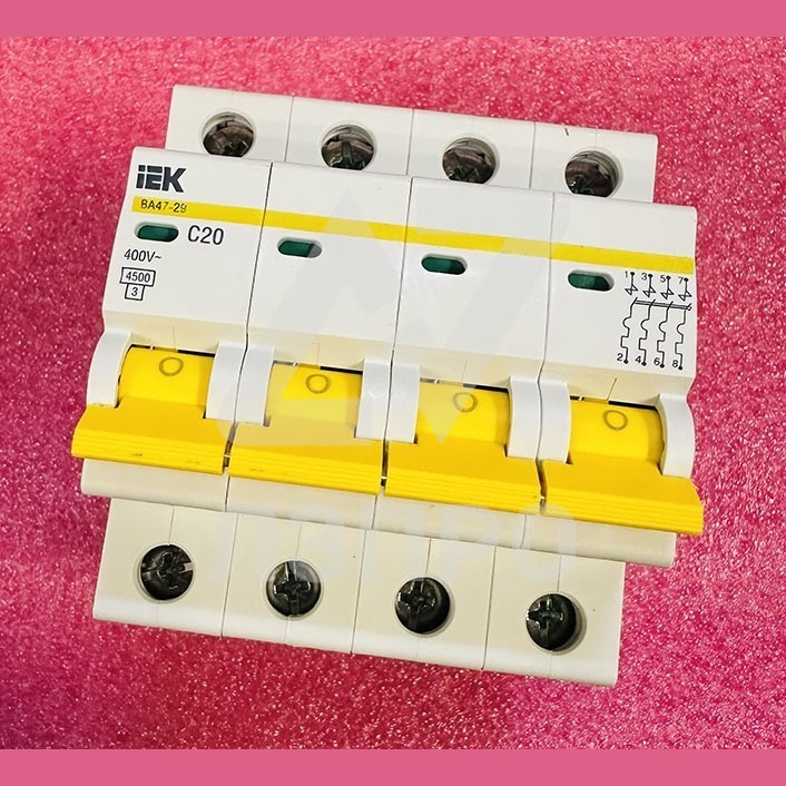Выключатель автоматический ВА47-29 4Р 20А 4,5кА C iEK