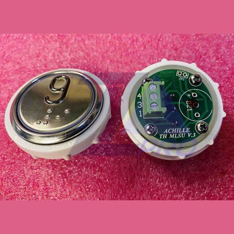 Кнопочный модуль 9 с кодом Брайля, красная подсветка, MLSU, Achille light VEGA