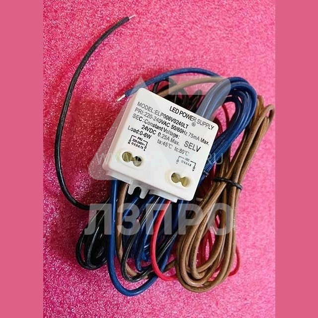 Электронный балласт (LED драйвер) 24VDC 0-6W ELP006V0240LT
